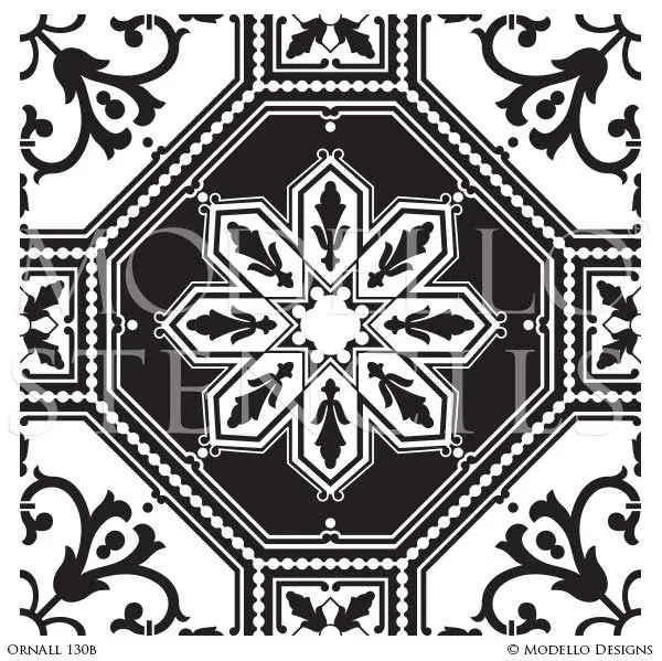 OrnAll130B Custom Vinyl Stencil