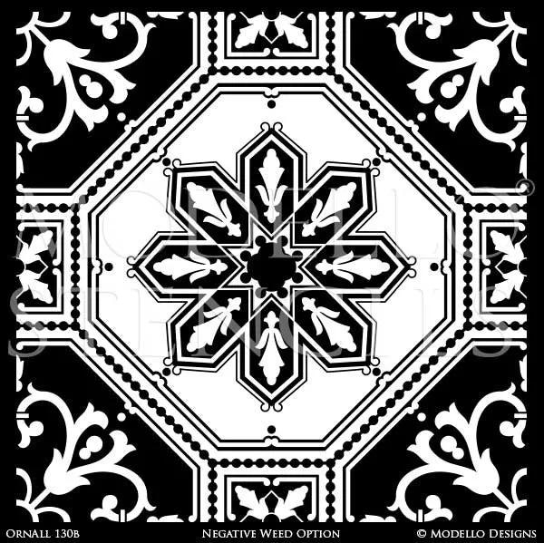 OrnAll130B Custom Vinyl Stencil