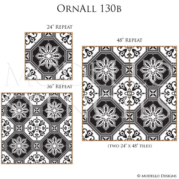 OrnAll130B Custom Vinyl Stencil