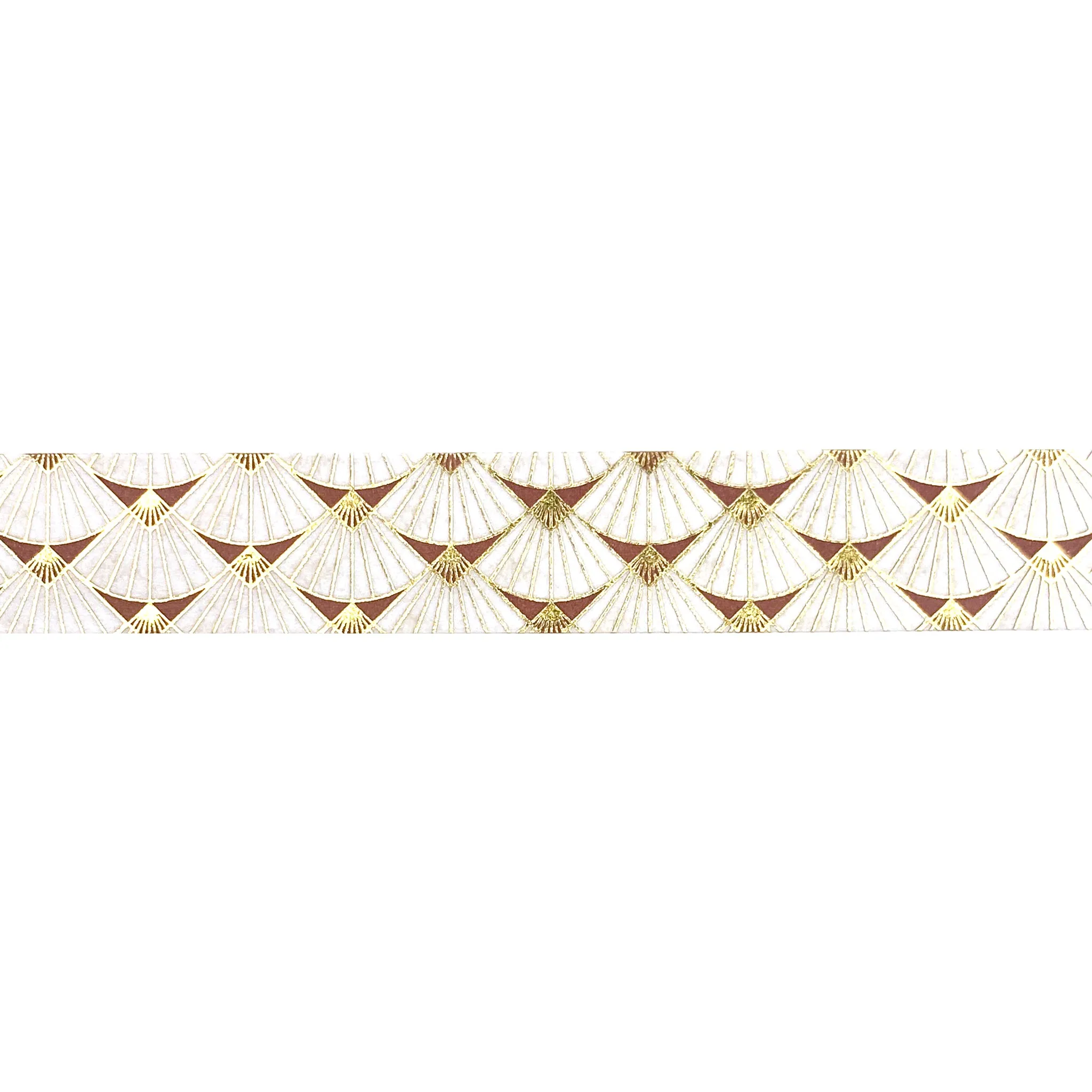 Ornamental Burgundy washi (15mm   light gold foil) - Restock