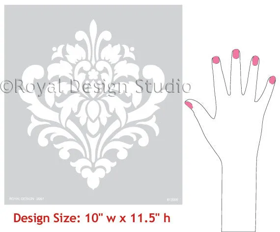 Ornamental Flower Wall Stencil