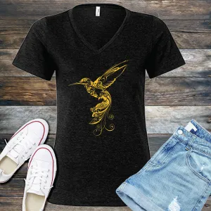 Ornamental Hummingbird V-Neck