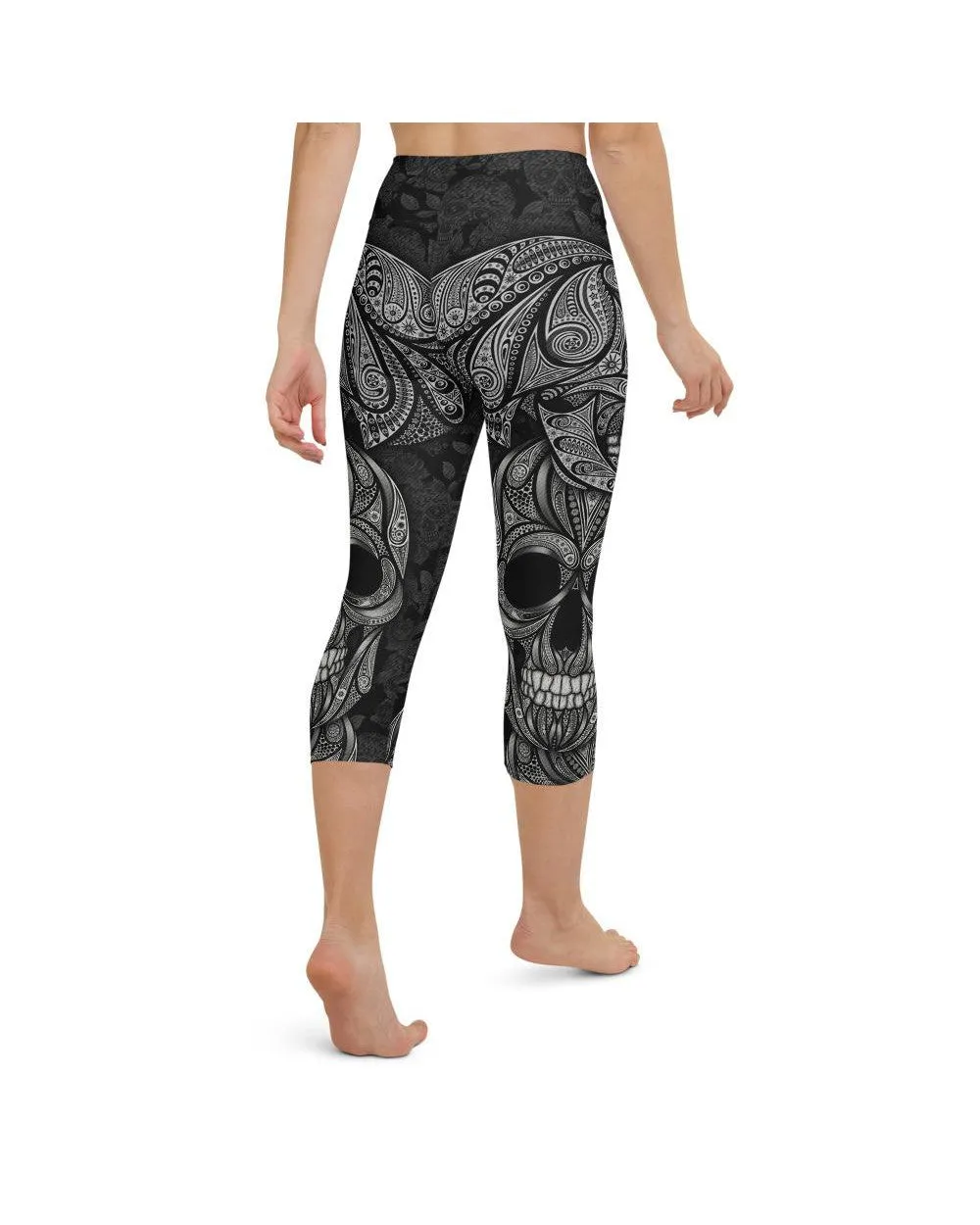 Ornamental Skull Yoga Capris