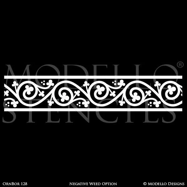 OrnBor128 Custom Border Stencil