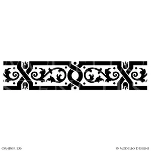 OrnBor136 Custom Border Stencil