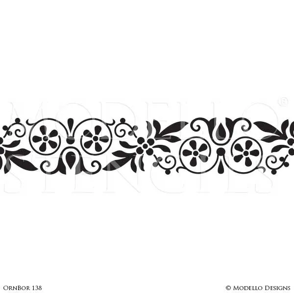 OrnBor138 Custom Border Stencil