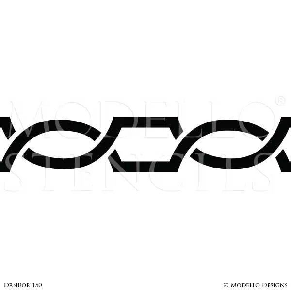 OrnBor150 Custom Border Stencil