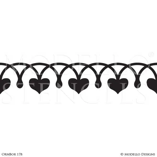 OrnBor178 Custom Border Stencil