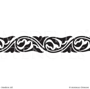 OrnBor185 Custom Border Stencil