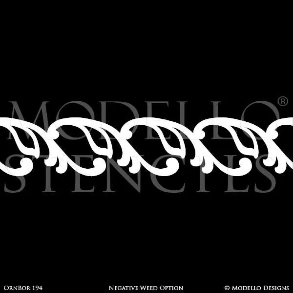 OrnBor194 Custom Border Stencil