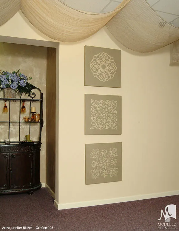 OrnCen103 Custom Medallion Stencil