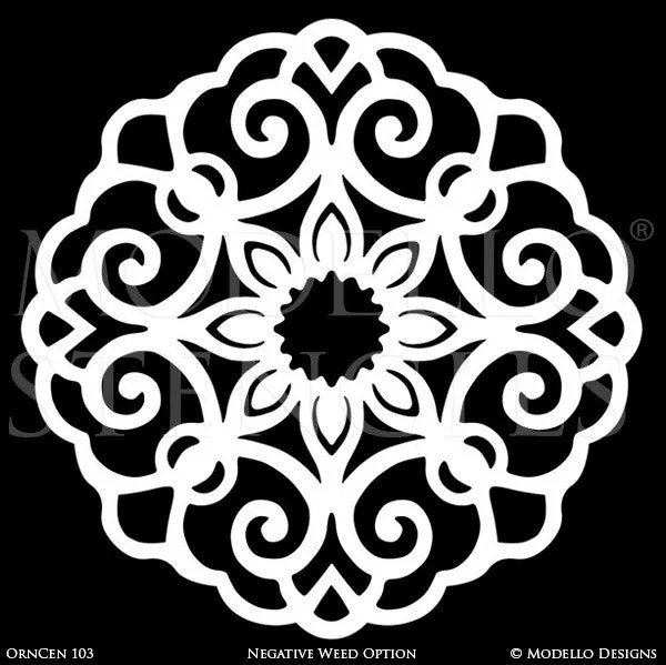 OrnCen103 Custom Medallion Stencil