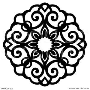 OrnCen103 Custom Medallion Stencil