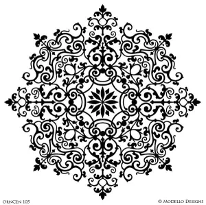 OrnCen105 Custom Medallion Stencil