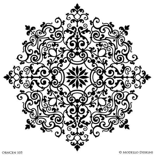 OrnCen105 Custom Medallion Stencil