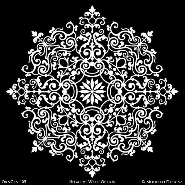 OrnCen105 Custom Medallion Stencil
