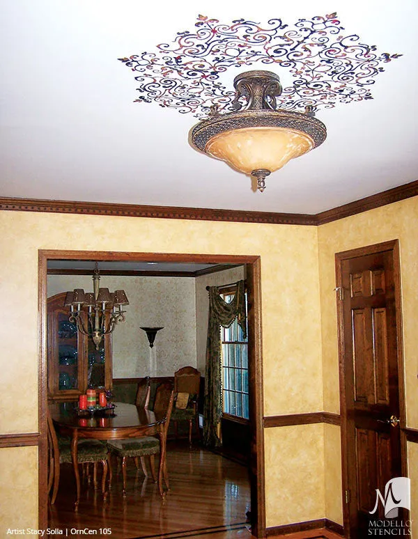 OrnCen105 Custom Medallion Stencil