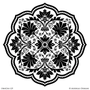 OrnCen129 Custom Medallion Stencil
