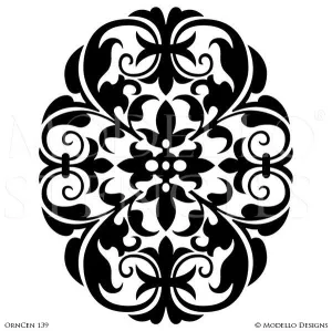 OrnCen139 Custom Medallion Stencil