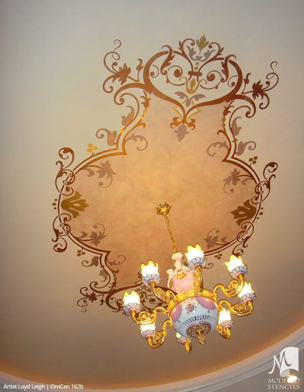 OrnCen162b Custom Medallion Stencil