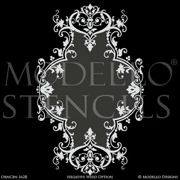 OrnCen162b Custom Medallion Stencil