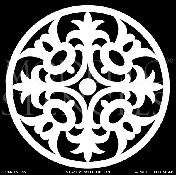 OrnCen166 Custom Medallion Stencil