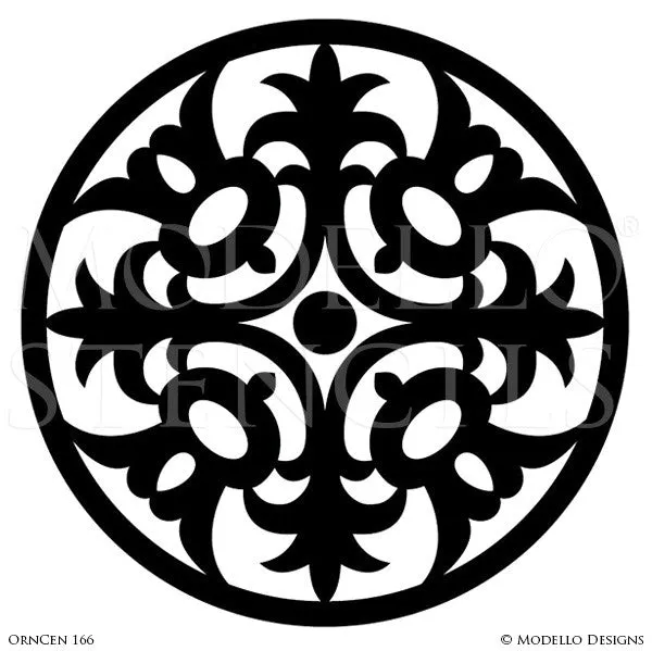 OrnCen166 Custom Medallion Stencil