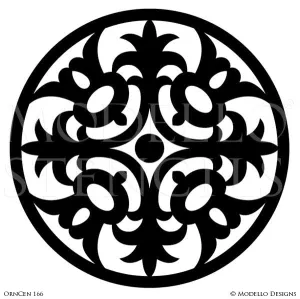 OrnCen166 Custom Medallion Stencil