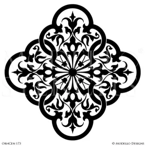 OrnCen173 Custom Medallion Stencil