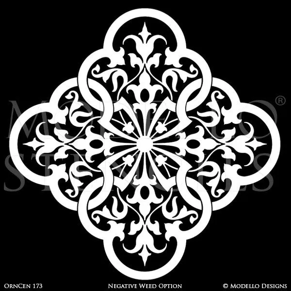 OrnCen173 Custom Medallion Stencil