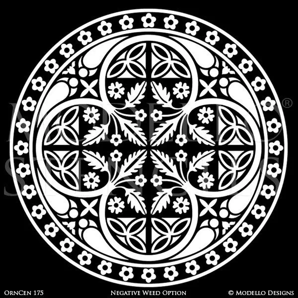 OrnCen175 Custom Medallion Stencil