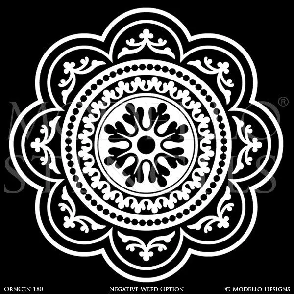 OrnCen180 Custom Medallion Stencil