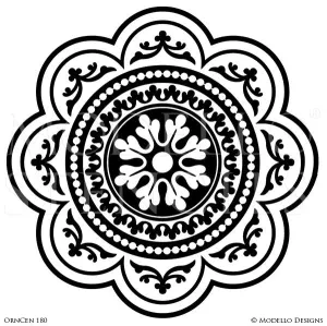 OrnCen180 Custom Medallion Stencil