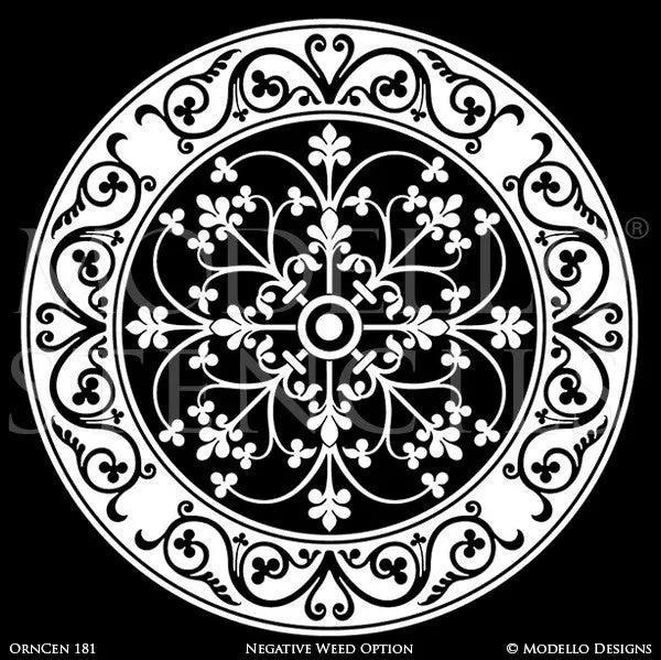 OrnCen181 Custom Medallion Stencil