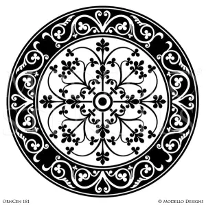 OrnCen181 Custom Medallion Stencil