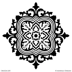 OrnCen205 Custom Medallion Stencil
