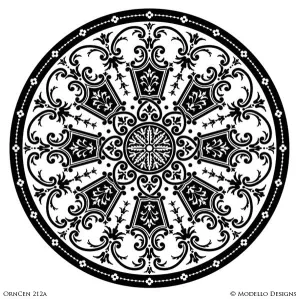 OrnCen212A Custom Medallion Stencil