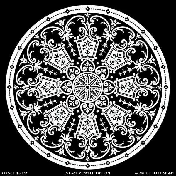 OrnCen212A Custom Medallion Stencil