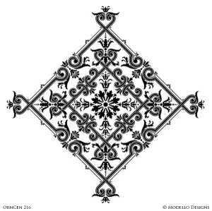 OrnCen216 Custom Medallion Stencil