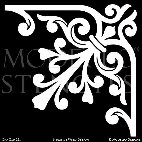 OrnCor221 Custom Corner Stencil
