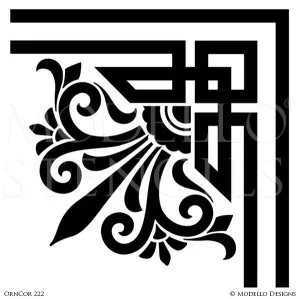 OrnCor222 Custom Corner Stencil