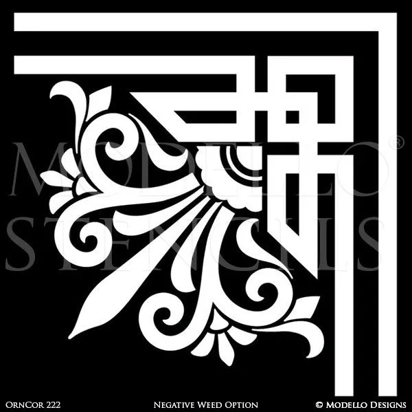 OrnCor222 Custom Corner Stencil