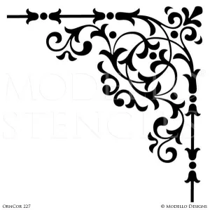 OrnCor227 Custom Corner Stencil