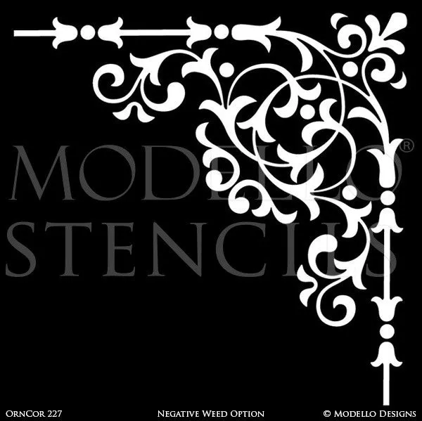 OrnCor227 Custom Corner Stencil