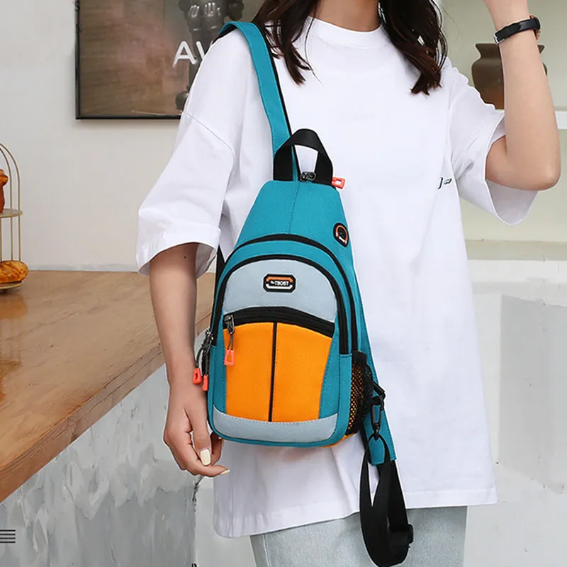 Oxford Sport Backpack Shoulder Bags with USB Design