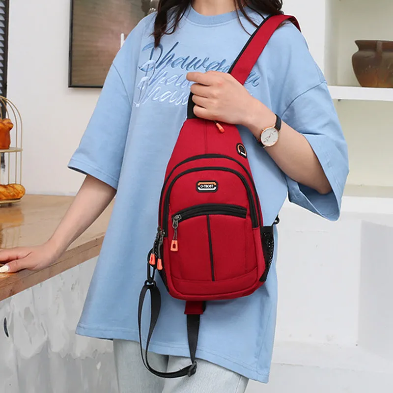 Oxford Sport Backpack Shoulder Bags with USB Design