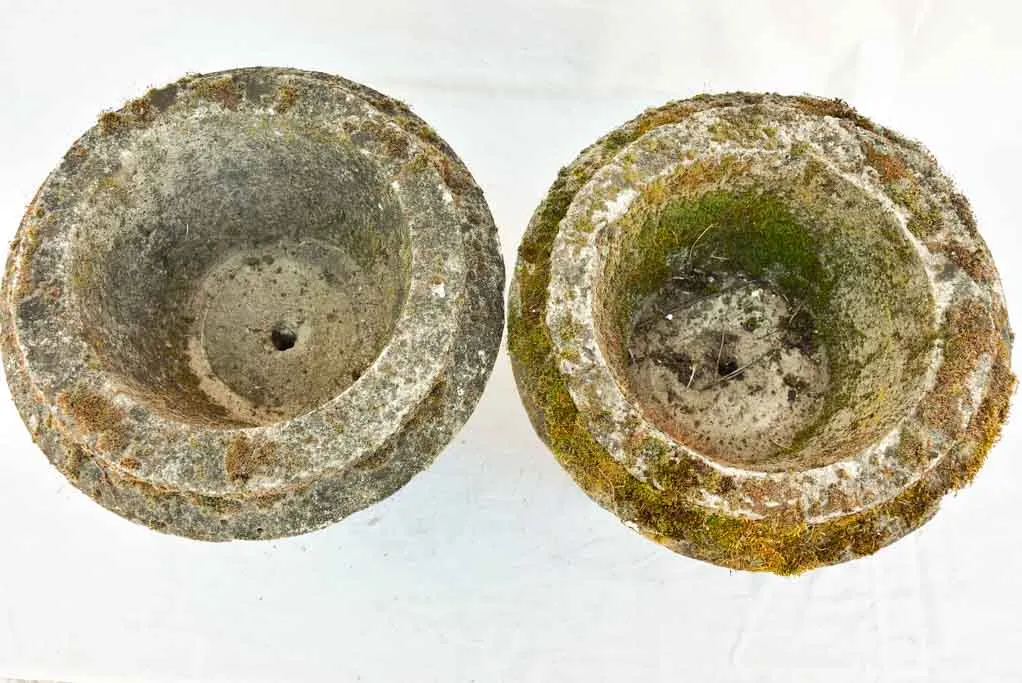 Pair of early 20th century French garden urns - Medici form 13½"