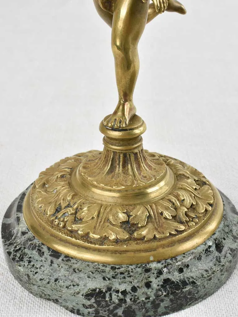 Pair of Napoleon III angel candlesticks - bronze 10¼"