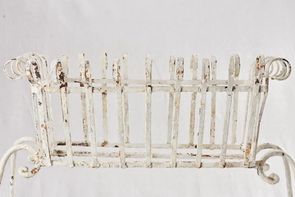 Pair of plant stands - wrought iron with white patina 48½"