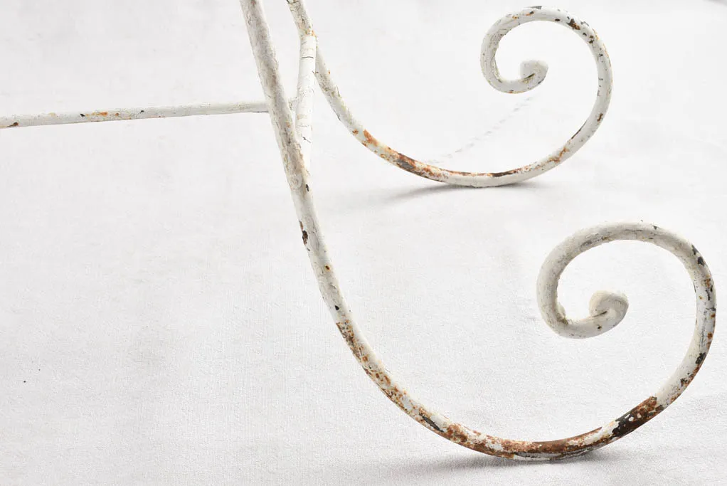Pair of plant stands - wrought iron with white patina 48½"
